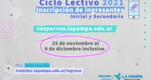Sigue abierta la inscripción de ingresantes a Inicial y Secundaria 2021